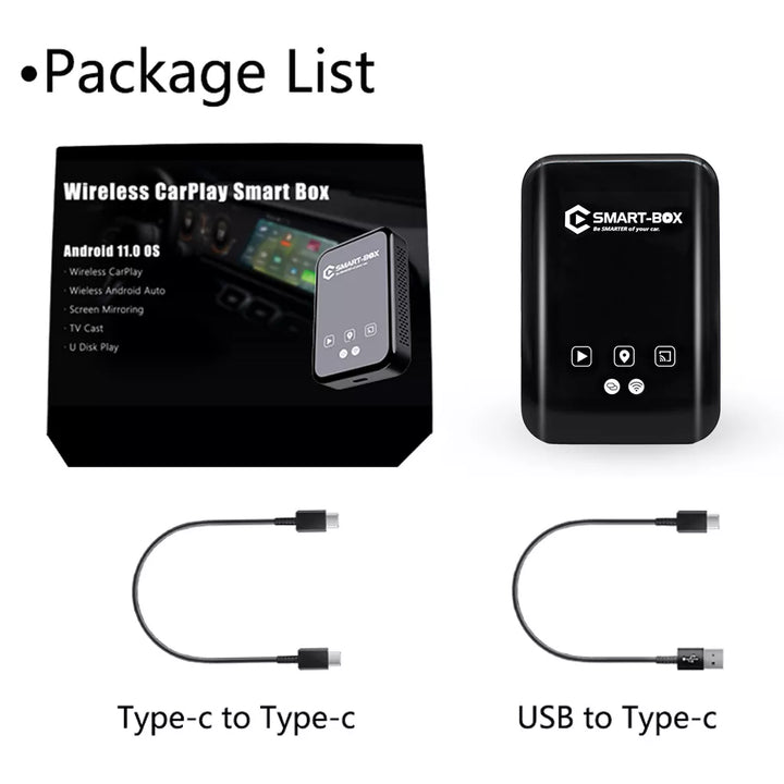 Wireless CarPlay＆Android Auto Adapter with Mirroring