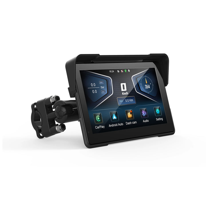 D7a Programmes D7A Motorrad CarPlay Display mit Dual 2K Dashcam, 7