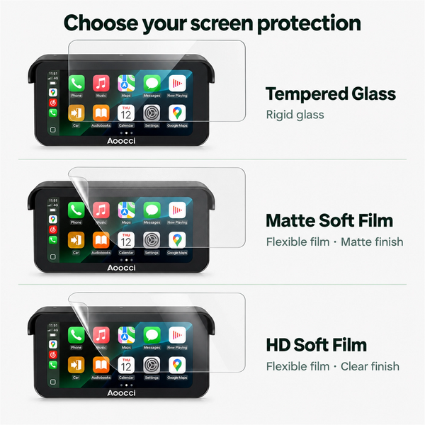 Displayschutzfolie für kabelloses Motorrad-CarPlay